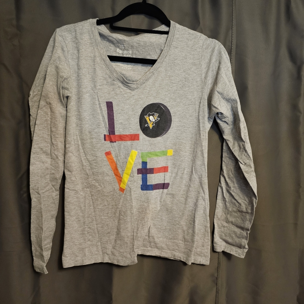 NHL Pittsburgh Penguins Fanatics Pride Love Long Sleeve Tshirt